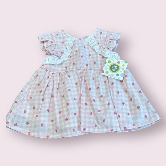 NWT Little Me 3 Piece Dress, Pants & Headband Set (12 Months) - Picture 2 of 9